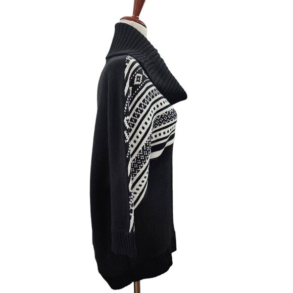 Dressbarn Womens Black And White‎ Sweater Cowl Neck Size Medium - Picture 10 of 14